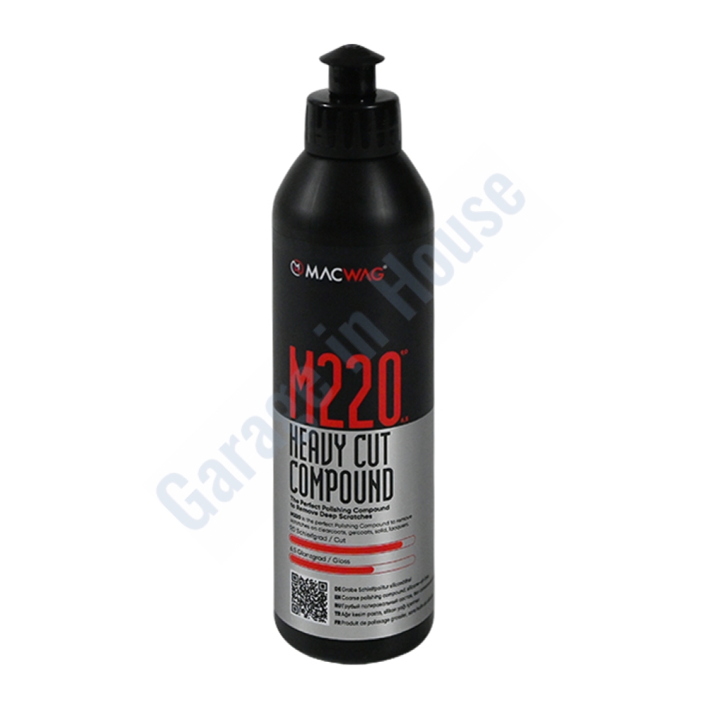 MacWag M.220 Heavy Cut Compound 250 ml Geliştirilmiş Kesim ve Yüksek Parlaklık Odaklı Kalın Pasta